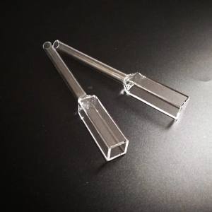 Cellule de cuvette de quartz de fluorimètre de longueur de chemin de 3.5ml 10mm avec tube de joint gradué - Product Image 3