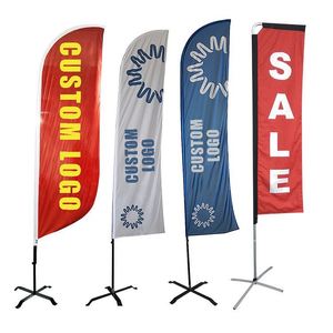 Bandera Publicitaria Tipo Pluma, Banderas y Pancartas Voladoras, Bandera de Playa Tipo Pluma, Letrero para Ferias Comerciales - Product Image 1