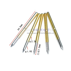 Sonde de test P156 B à pointe droite et aiguisée, 2,36 mm, broche à ressort métallique, aiguille de test ICT - Product Image 3