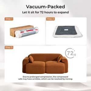 Sofá Modular de Dos Plazas Envasado al Vacío, Sofá Combinado de Pana para Descanso, Esponja de Alta Densidad para Sala de Estar/Apartamento - Product Image 6