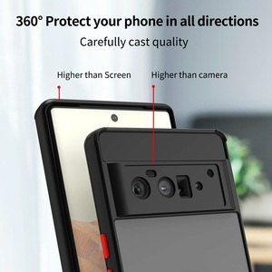 Coque de téléphone givrée pour Google <span class=keywords><strong>Pixel</strong></span> 6 <span class=keywords><strong>Pro</strong></span> Fashion, Protection antichoc pour voiture magnétique avec anneau de support - Product Image 5