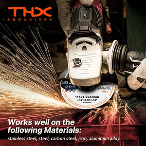 Nhà cung cấp đĩa cắt 4.5 inch thép không gỉ 115*1.2, đĩa cắt 4 1/2 inch 1.6mm dùng cho kim loại, đĩa cắt 4-1/2 x 0.045 x 7/8 - Product Image 4