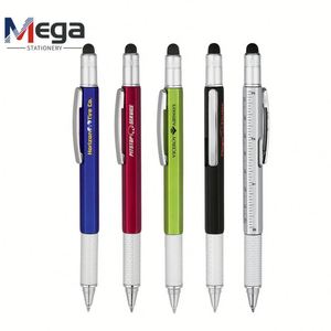 Mega Pluma Multifunción 6 en 1 de Plástico con Destornillador de Doble Punta, Regla, Nivel, Lápiz Táctil y Bola para Imprimir Logotipo, Ideal para Regalos - Product Image 3