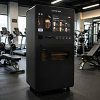 Distributeur automatique de café fraîchement moulu pour salle de sport avec conteneur de stockage de poudre personnalisé