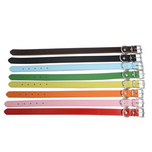 <span class=keywords><strong>Collar</strong></span> de lujo moderno para perro, patrón sólido, cuero de vaca grueso con decoración de cinta directa de fábrica, para perros grandes y gatos - Product Image 5