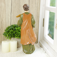 Produits en stock Statues religieuses catholiques en résine Produits d'images religieuses Articles de saintes personnes Vente en gros Saint 24,5 cmH Joseph le Charpentier