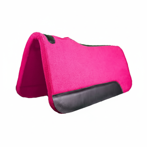 Selle de cheval en feutre de laine de Nouvelle-Zélande rose de qualité supérieure, vente chaude, avec patch en cuir, doublure en polaire, coton durable - Product Image 1
