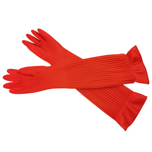 Gants de protection en latex longs 55 cm, imperméables et résistants à l'huile, pour le nettoyage domestique et la lessive - Product Image 2