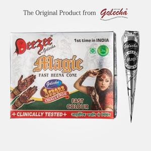 Cône de henné noir magique traditionnel prêt à l'emploi, pâte lisse pour mariages, fêtes et créations artistiques - Product Image 1