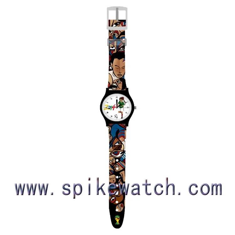 Fashionable summer promotion customized personalized plastic wrist watch