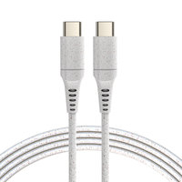 Cable USB C a USB C Ecológico, Carga Rápida PD de 60W, Cable de Datos de Material Reciclable para Laptop, Teléfono y Tablet