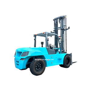 Carretilla elevadora hidráulica de 10 y 12 toneladas para contenedor de carga interior, motor japonés de mástil alto dúplex con posicionador de horquilla, palanca de cambios lateral - Product Image 5