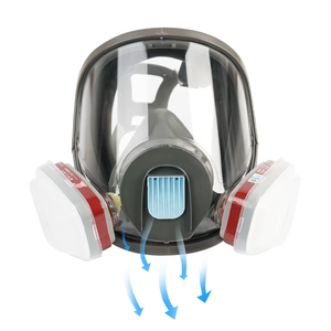 थोक पूर्ण चेहरे सिलिकॉन औद्योगिक गैस मास्क धूल और श्रमिकों के लिए सुरक्षा के साथ फॉर्मलाडेहाइड श्वसन - Product Image 1