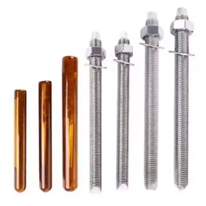 สลักเกลียว<span class=keywords><strong>เคมี</strong></span>คอลล์แองเคอร์เหล็กกล้าไร้สนิมชุบสังกะสีคุณภาพสูง 304 พร้อมแคปซูลเรซิ่น เกรด 4.8 5.8 8.8 ขนาด M8-M24 สำหรับคอนกรีต - Product Image 5