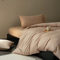 Ensemble de literie hôtelière 4 pièces en coton 100% de qualité supérieure, couleur unie, 200 fils/cm², toutes saisons, écologique, pour usage domestique