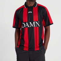 Maillot de football unisexe pour adultes, style rétro, col en V, imprimé numérique, respirant, 100% polyester, surdimensionné, été
