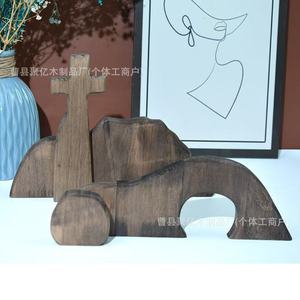 Cruz de Madera Decorativa Hecha a Mano, Adorno de Pascua para Interiores, Regalo Artesanal - Product Image 2