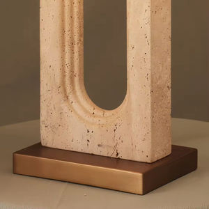 모던 미니멀리스트 스타일 테이블 램프 크리스탈 메탈 직사각형 기둥 이중 램프쉐이드 거실 홈 오피스 데스크 램프 - Product Image 5