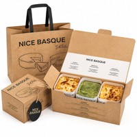 Boîte à gâteau en papier kraft personnalisable pour les boulangeries, avec des tailles et des logos sur mesure pour les desserts à emporter et les emballages cadeaux