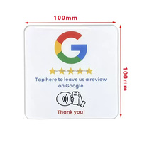 Support d'affichage intelligent NFC avec puce 215 et QR pour avis Google, en acrylique, pour table de restaurant