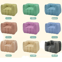 Fauteuils poufs en fausse fourrure moelleuse, remplis de mousse à mémoire de forme, en forme de canapé, pour adolescents/enfants, canapé paresseux pour salon et chambre à coucher