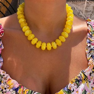 Yeni Trendy Sınır Ötesi Avrupa Amerikan Boncuklu Top Kolye Reçine Bohemian Sevimli Moda Klavikula Zinciri kadın Hediyesi - Product Image 5