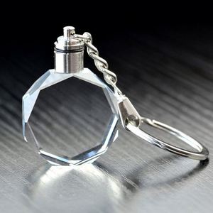Custom Acrylic Crystal LED Light Keychain with Custom Logo Blank Key Rings for Family Gifts - Product Image 3