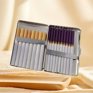 Étui à Cigares en Aluminium en Gros, Boîte de Rangement Portable de Poche pour 20 Cigares, Conteneur Cadeau, Accessoires de Fumeur Aléatoires - Product Image 5