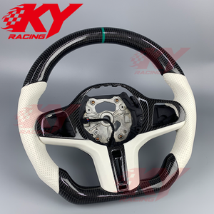 Volant de course en fibre de carbone sergé pour BMW G20 G30 X5 G05 G42 G80 M3 G82 330i M550i X3 G01 LCI 540i M4 M240i F30 F10 - Product Image 3