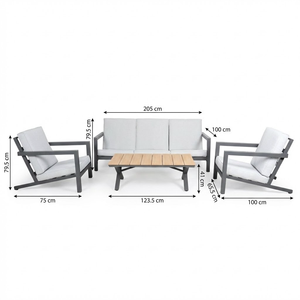 Vente chaude Ensemble <span class=keywords><strong>de</strong></span> canapé <span class=keywords><strong>de</strong></span> <span class=keywords><strong>jardin</strong></span> en <span class=keywords><strong>aluminium</strong></span> imperméable <span class=keywords><strong>et</strong></span> écologique Meubles d'extérieur modernes <span class=keywords><strong>Salon</strong></span> <span class=keywords><strong>de</strong></span> détente Terrasse Hôtel - Product Image 6