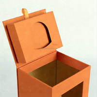 Emballage promotionnel de luxe personnalisé pour bouteilles de vin et de vodka, boîte cadeau écologique réutilisable en papier artistique avec doublure en éponge
