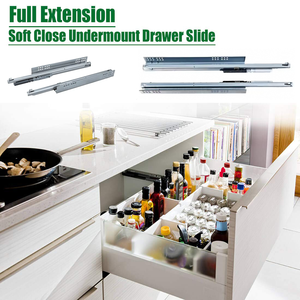 V2 ammortizzatore idraulico <span class=keywords><strong>a</strong></span> singola estensione Soft Close cassetto sotto montaggio cassetto scorrevole cassetto scorrevole canale per <span class=keywords><strong>armadio</strong></span> da cucina 30kg - Product Image 3