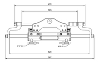 [En stock aux États-Unis] Système de direction hydraulique monocylindre Winibo 300HP Hors-bord ZA0350 Fournitures marines