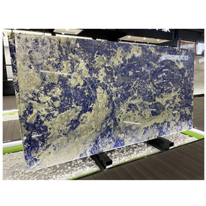 Losa de granito azul de <span class=keywords><strong>sodalita</strong></span> extra estándar de Pedra <span class=keywords><strong>Sodalita</strong></span> brasileña pulida exótica para suelo de pared Interior - Product Image 1