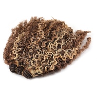 VMAE Mèches de cheveux humains bruts en trame, boucles afro crépues birmanes, boucles profondes royales, blond miel balayage, mèches mèches à mèches