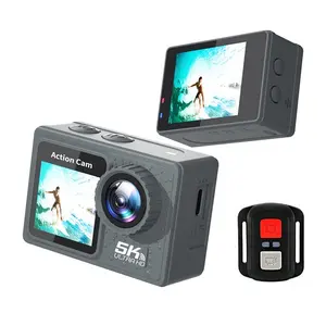 2024 High-end V316 Chipset 5K 30FPS UHD WIFI Sports Cam 170 degree wide view Double screen Remote control camera Action Camera
