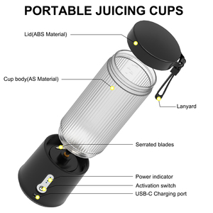 Exprimidor de Cítricos, Licuadora Portátil, Vaso Exprimidor Eléctrico Recargable por USB, Máquina de Jugos Lentos - Product Image 5