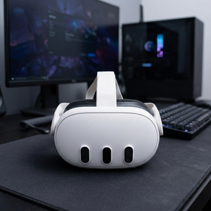 ชุดหูฟัง VR สีขาว 512GB พร้อมจอแสดงผลแบบติดศีรษะและกระเป๋าสำหรับ OEM ODM OBM รองรับ US - Product Image 2