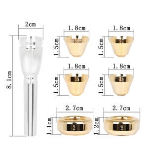 Embouchure de trompette en laiton plaqué argent 3C 2C 2B 3B Embouchure de trompette pour débutants et joueurs professionnels - Product Image 2