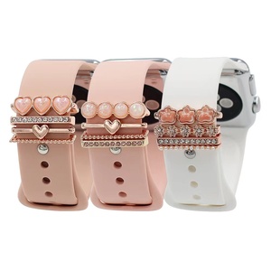 Correa de reloj de lujo, Charms para <span class=keywords><strong>Apple</strong></span> <span class=keywords><strong>Watch</strong></span>, anillo decorativo de diseño de flores para <span class=keywords><strong>Apple</strong></span> <span class=keywords><strong>Watch</strong></span> - Product Image 3