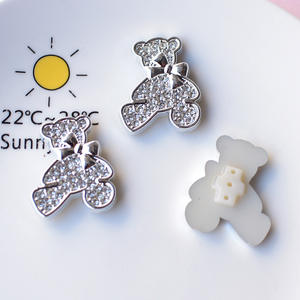 <span class=keywords><strong>Dulce</strong></span> Cool Metal plateado conejo oso mariposa pajarita estrella de cinco puntas amor joyería accesorios teléfono caso Diy Material - Product Image 3