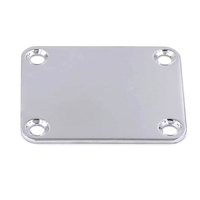 Plaque de jonction de manche de guitare chromée avec 4 vis pour pièces de guitare électrique