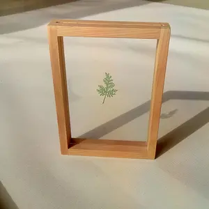 木质创意双面玻璃标本室相框木制框架透明木质相框