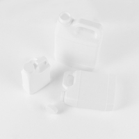 Bouteille HDPE vide de style F avec poignée 250ml 500ml 1L emballage en plastique pour liquide chimique d'encre solvant détergent acétone
