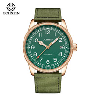 Montres de luxe OCHSTIN 7006 pour hommes, montres mécaniques automatiques, montres-bracelets de style business, horloge analogique masculine, bracelet en cuir et nylon