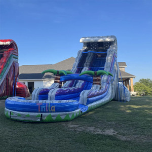 Toboggan aquatique gonflable bleu de qualité supérieure et piscine, adapté aux <span class=keywords><strong>activités</strong></span> de château gonflable en plein air pour enfants et familles - Product Image 6