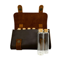 YY Camping Spice Kit Tas Bumbu Kulit, Dompet Bumbu Portabel, Organizer Penyimpanan Bumbu, Tempat Botol Bumbu