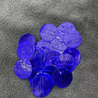 Irisan Cangkang Alami 25MM Bulat Berlapis Warna Elektroplating DIY Kalung Aksesoris Perhiasan Setengah Jadi Grosir