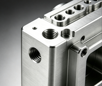 Boîtier en aluminium usiné CNC de précision avec trous taraudés et finition de surface fine pour l'automatisation industrielle