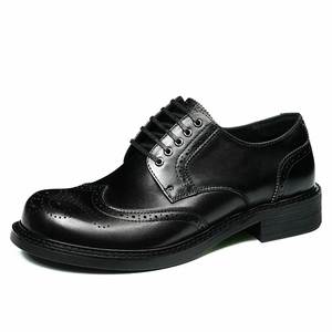 Chaussures décontractées de luxe pour hommes en cuir véritable, semelles antidérapantes, souples, respirantes, légères, personnalisables, automne - Product Image 1